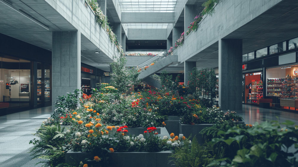 Психологические исследования подтверждают: покупатели в озеленённых зонах принимают решения о покупке на 18% быстрее и чаще совершают импульсивные покупки.Для арендаторов это означает рост продаж без увеличения рекламного бюджета.